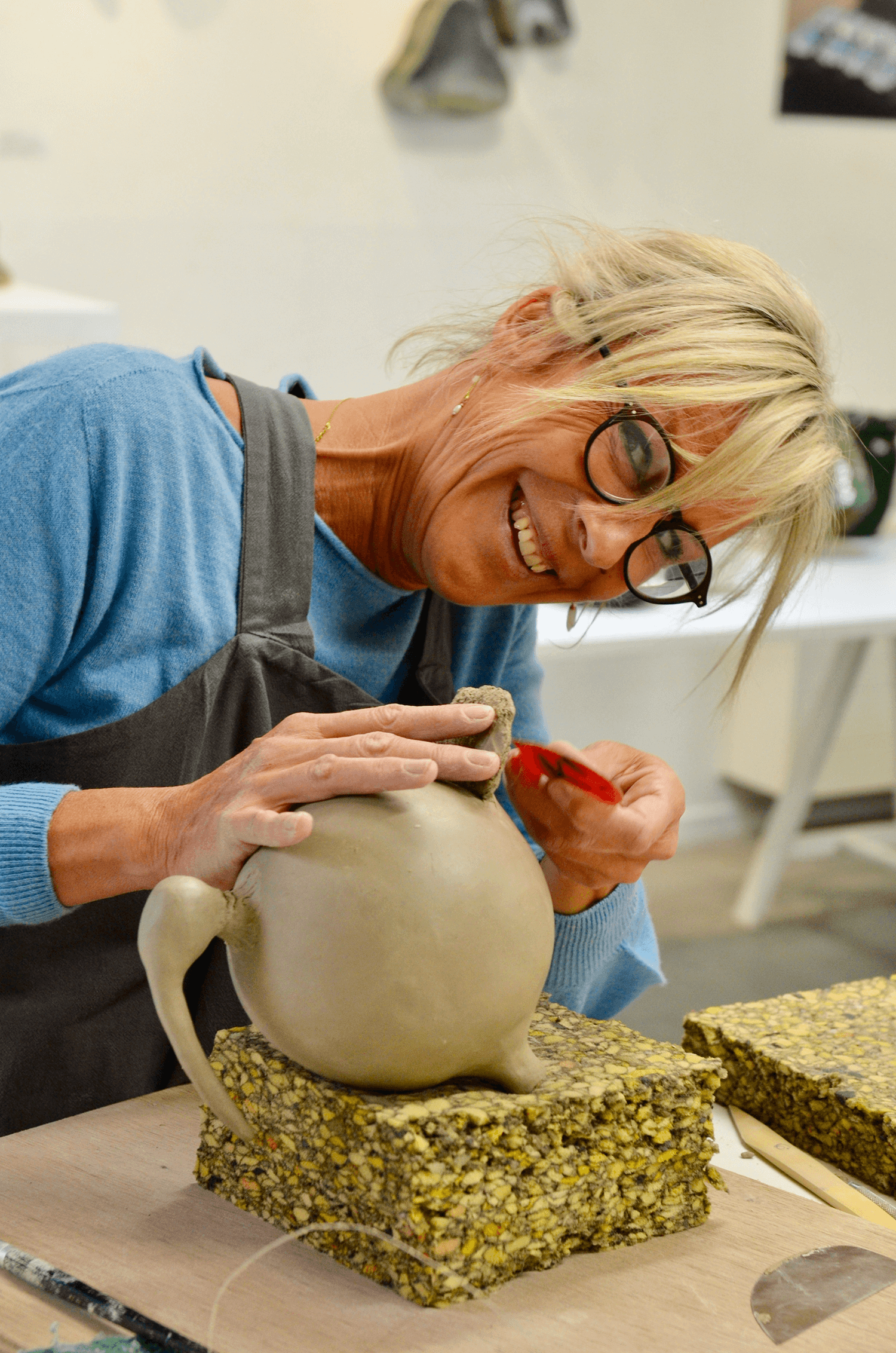Profielfoto Greet Van Steene - Atelier-K! | Cursussen & workshops keramiek voor volwassenen in Merksem