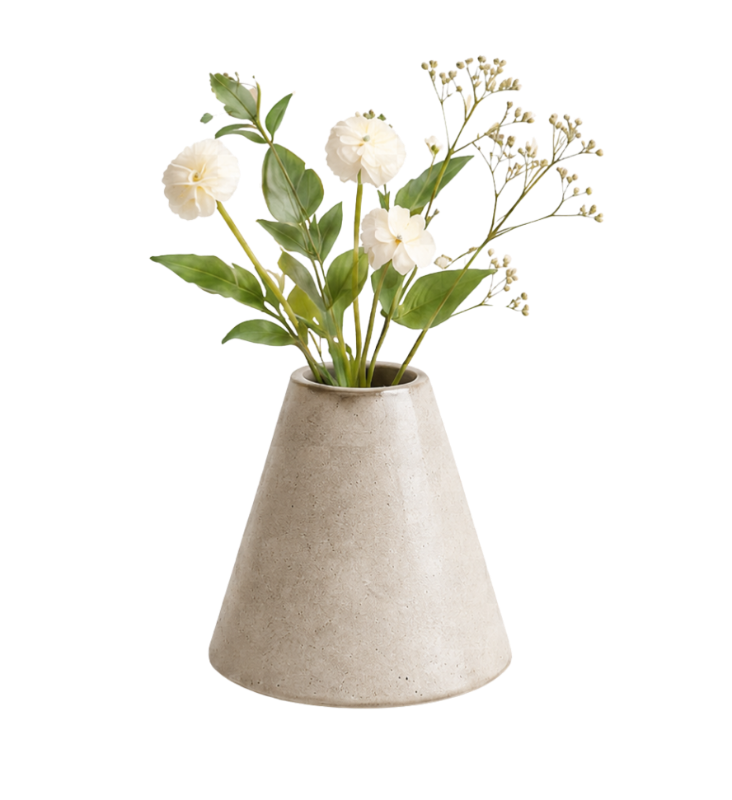 De voet als vaas met bloemen